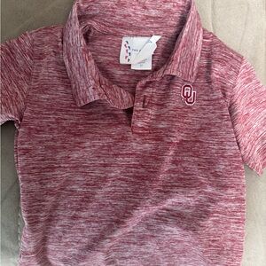 Kids Red Marled Polo Shirt